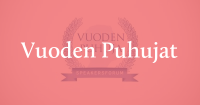 Alla esittelemme puhujia, jotka ovat voittaneet tai olleet ehdolla arvostetussa Speakersforumin Vuoden Puhuja -äänestyksessä. Ehdokkaat ovat saaneet poikkeuksetta kiitettävää palautetta puhetoimeksiannoistaan. Henkilöt ovat lunastaneet paikkansa valtakunnallisesti eri alan tapahtumissa keynote-puhujina ja juontajina sekä ansainneet suurien yleisöjen valtavat suosionosoitukset. Vuoden Puhuja -ehdokkaan kutsuminen tilaisuuteesi on varma valinta, kun haluat tarjota laadukkaan, vaikuttavan ja mieleenpainuvan kokemuksen. Täältä löydät huippupuhujia teemoista kuten johtajuus, motivaatio, resilienssi ja henkilökohtainen kasvu. Aiheesta riippumatta heidän puheenvuoronsa herättävät ajatuksia ja inspiroivat muutokseen.